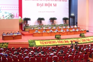 Quang cảnh Đại hội phiên thứ nhất, sáng 10/12.